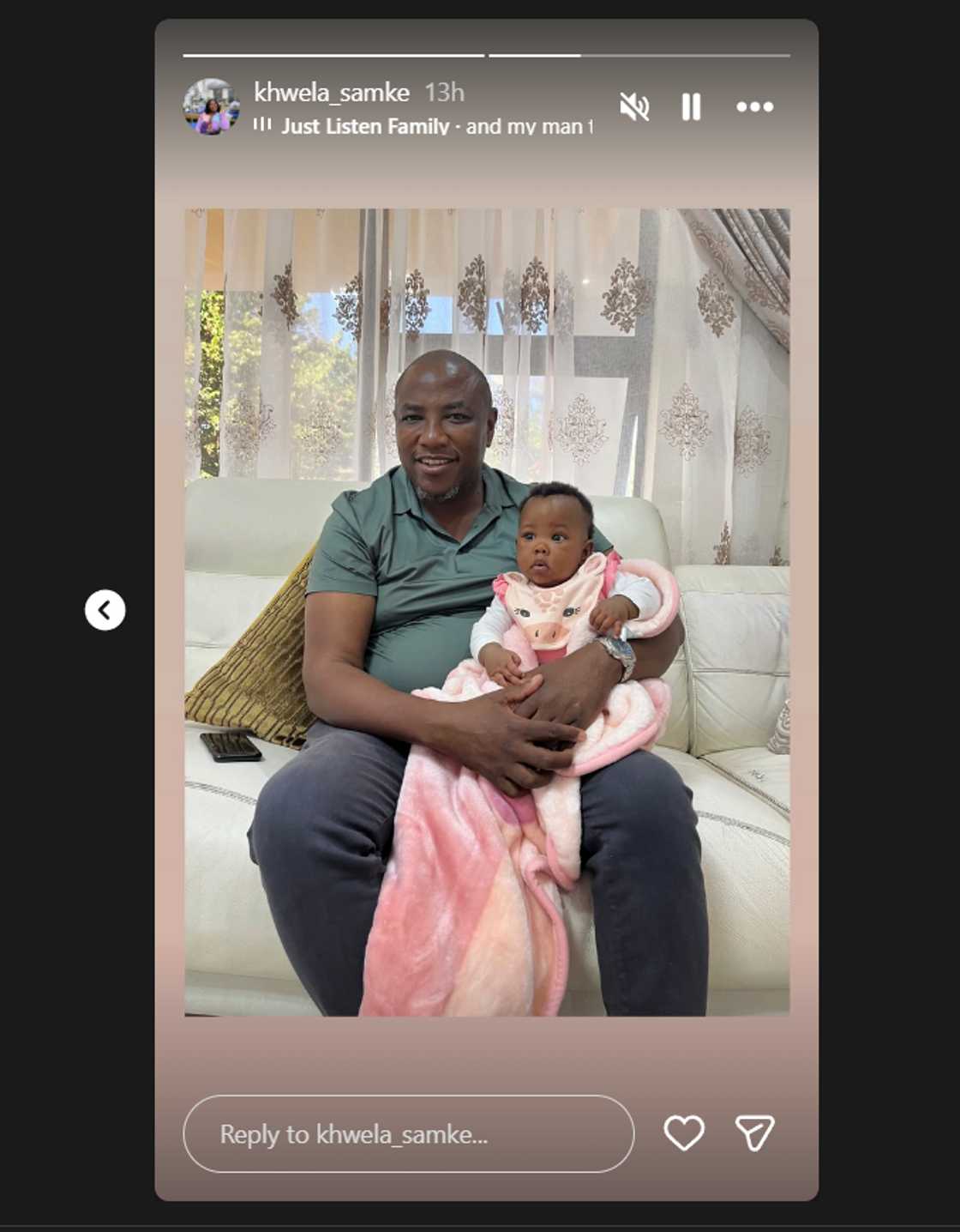 Musa Mseleku with his 11th child. Musa Mseleku with his 11th child.