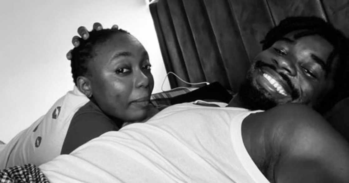 A husband and wife happy to be together A husband and wife happy to be together