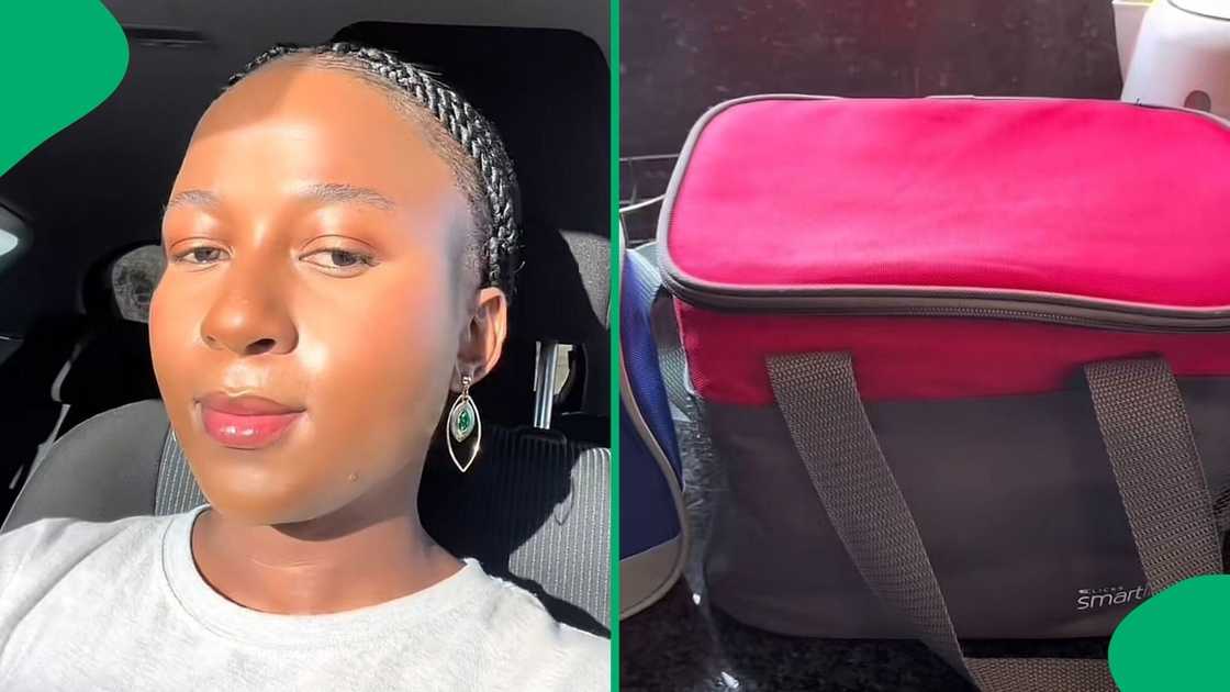 A TikTok video shows a woman comparing her lunch box with her colleague's.