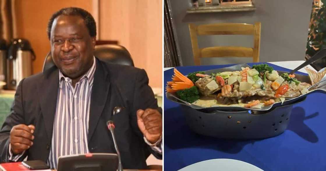 Tito Mboweni and his deep fried fish meal Tito Mboweni and his deep fried fish meal