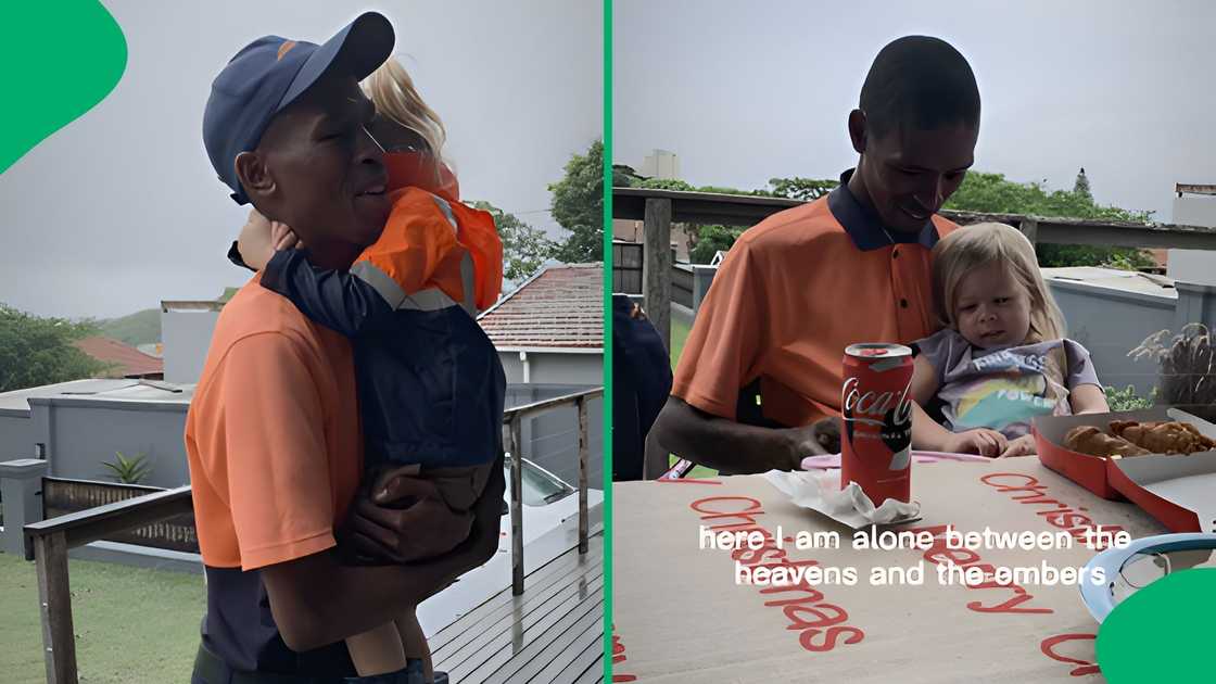The duo was filmed bonding over games, lunch and hugs during Mfundo's visits to the family