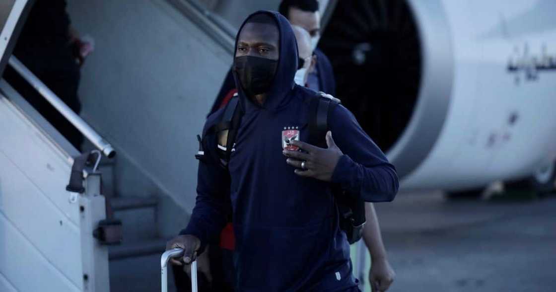 Egyptian club Al Ahly have landed in South Africa for the crucial clash against Mamelodi Sundowns. Image: @AlAhlyEnglish/Twitter Egyptian club Al Ahly have landed in South Africa for the crucial clash against Mamelodi Sundowns. Image: @AlAhlyEnglish/Twitter