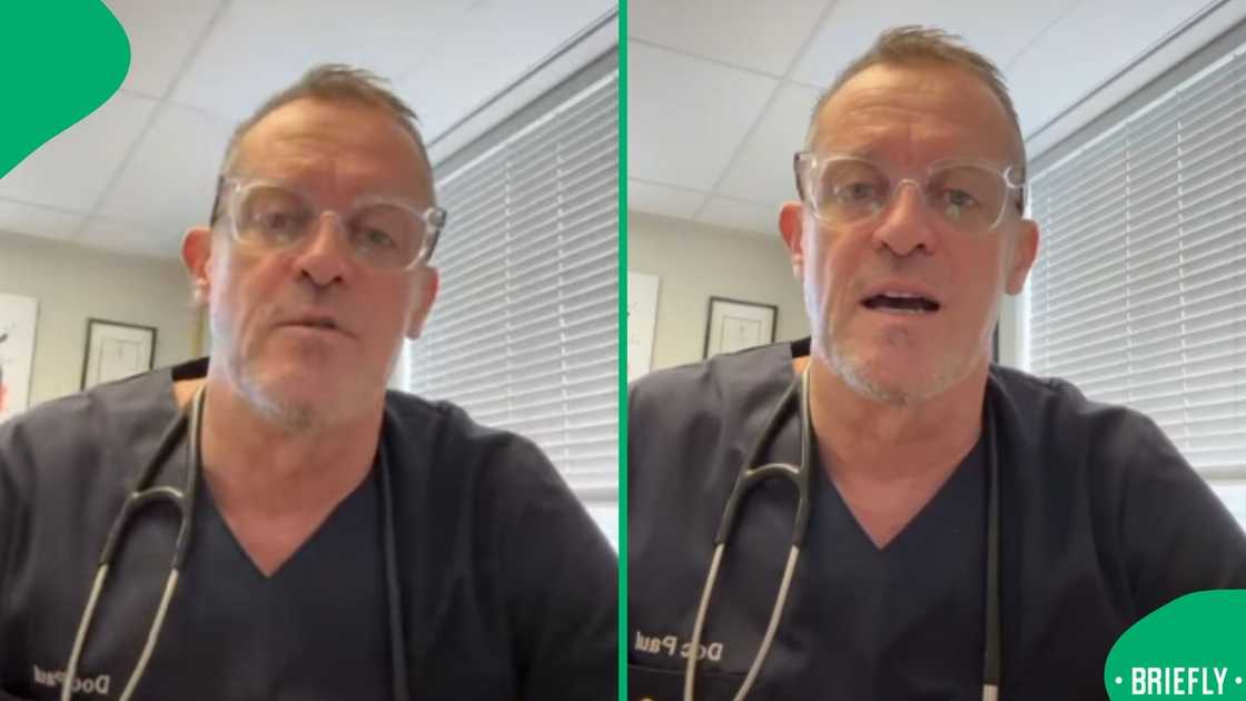 The visual on the right captured the Cape Town doctor address meningitis