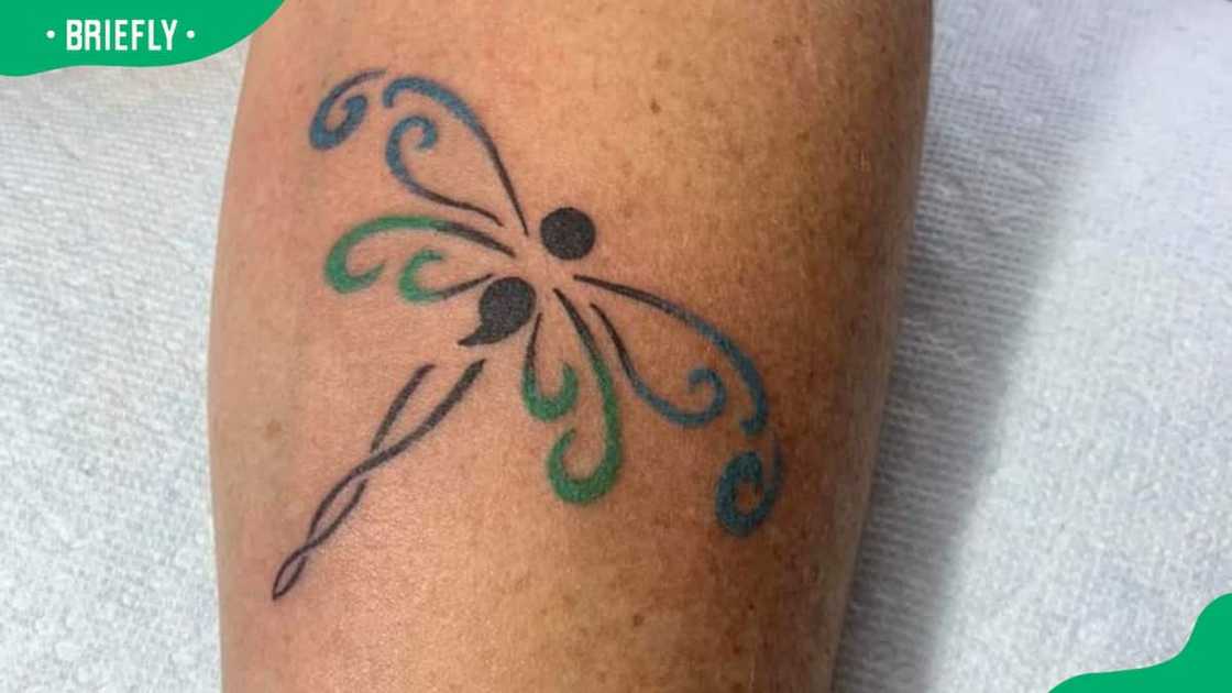 Dragonfly semicolon tattoo Dragonfly semicolon tattoo
