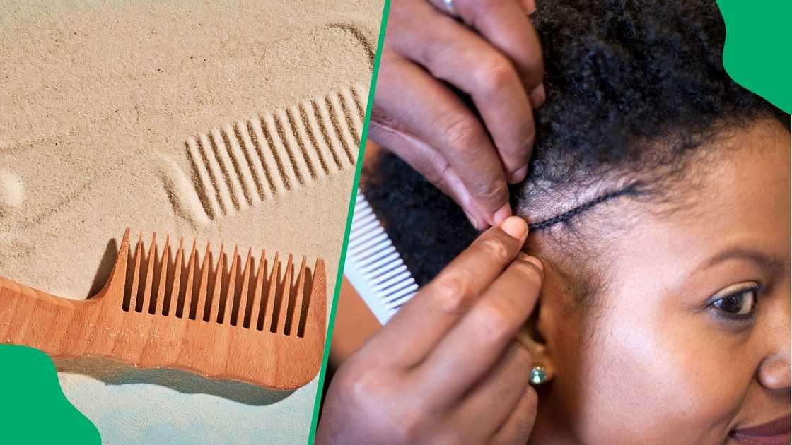 African woman's hairdo results in heaps of dandruff