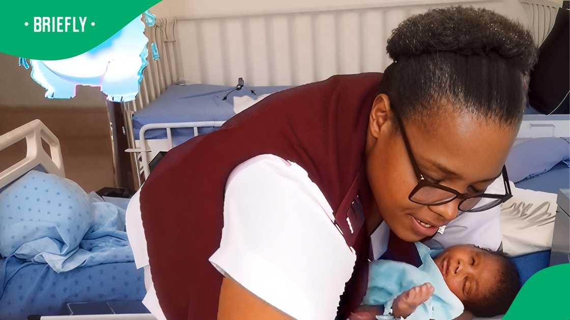 Nurse wraps baby in blanket for winter in TikTok video Nurse wraps baby in blanket for winter in TikTok video