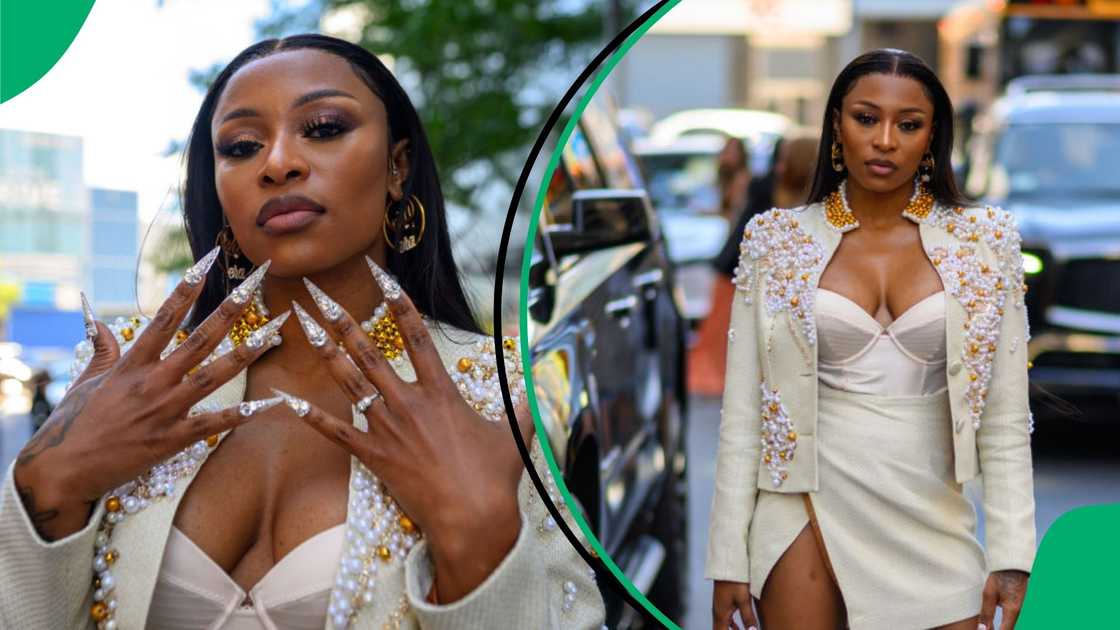 DJ Zinhle showed off her roller skating skills. DJ Zinhle showed off her roller skating skills.