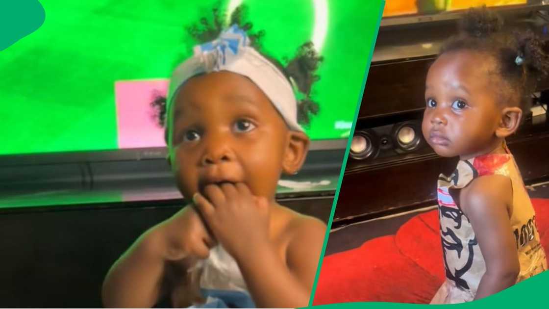 Kid wears homemade KFC dress