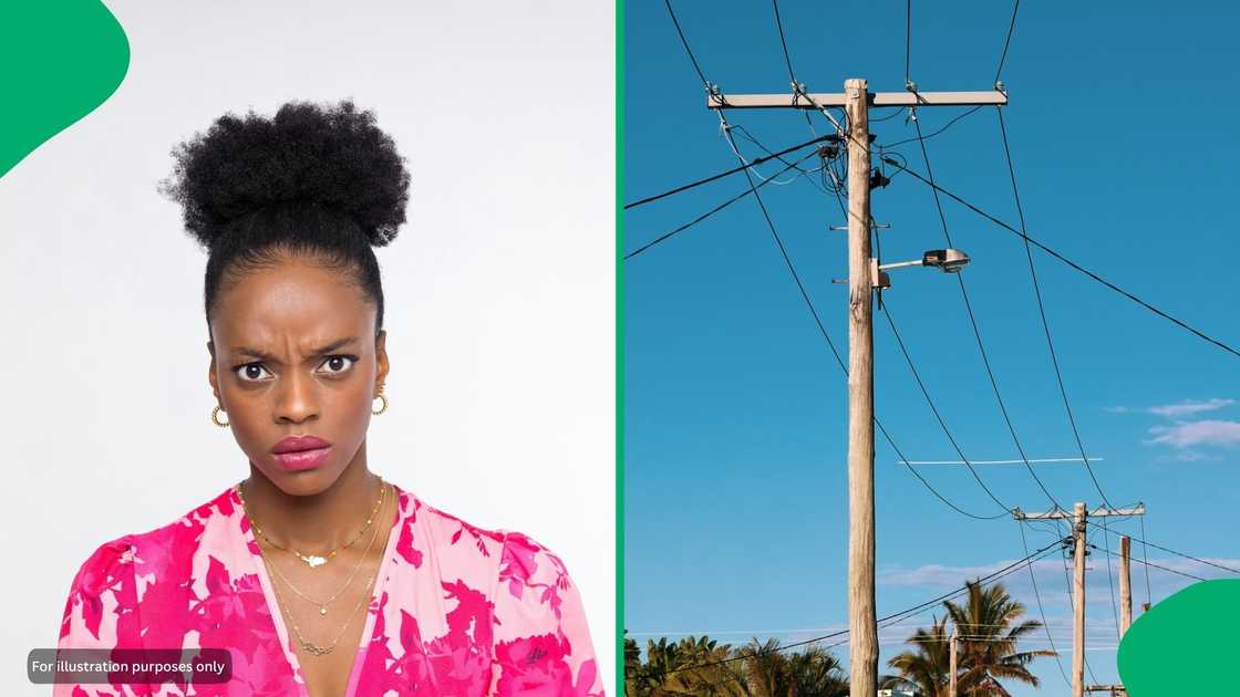 Locals voiced outrage online after footage surfaced showing men cutting live cables on a utility pole