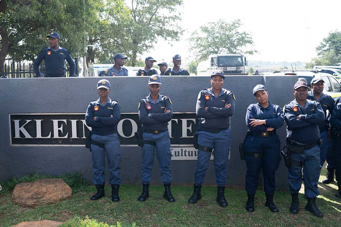 The police were on duty in Pretoria The police were on duty in Pretoria