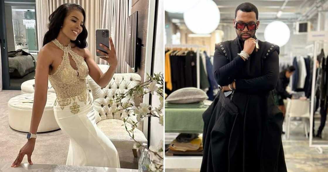 David Tlale and Connie Ferguson David Tlale and Connie Ferguson