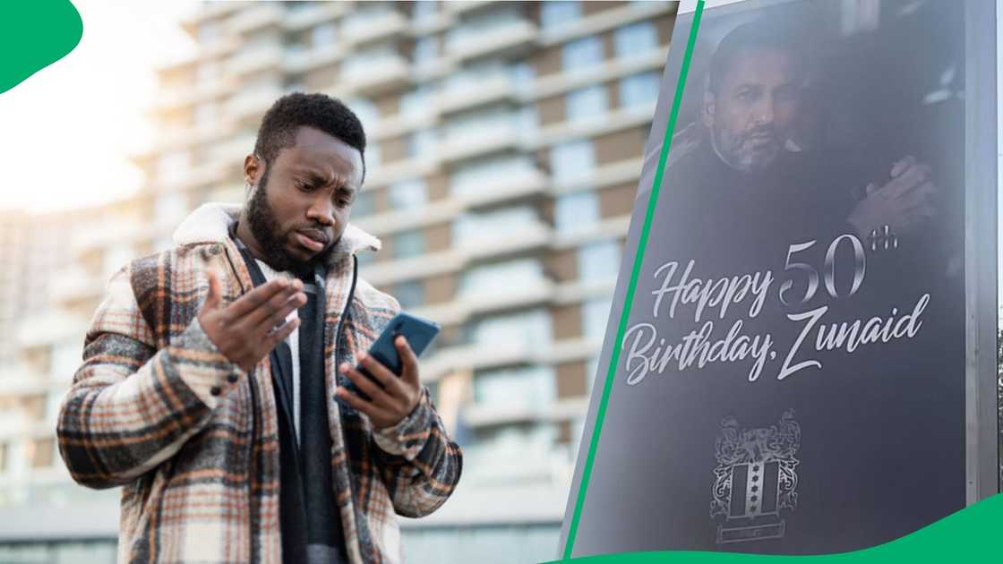 SA had mixed reactions over the family wishing their dad a happy birthday on a billboard. SA had mixed reactions over the family wishing their dad a happy birthday on a billboard.