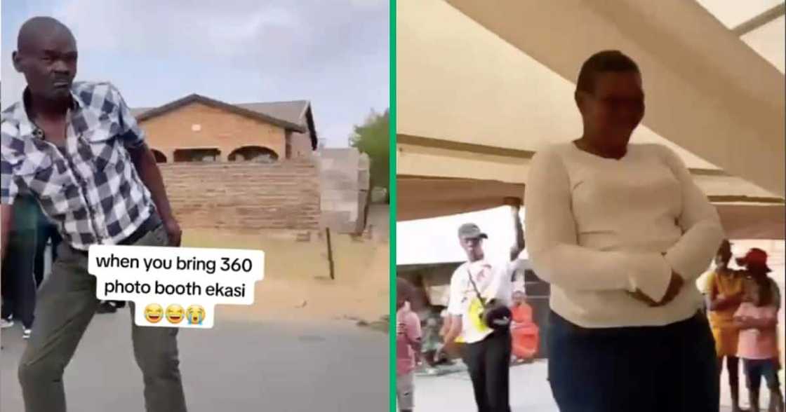 A 360 prohot booth was introduced to people in the township and the TikTok video showed their poses A 360 prohot booth was introduced to people in the township and the TikTok video showed their poses