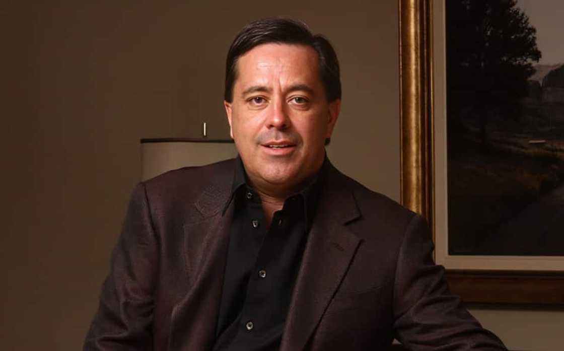 Markus Jooste is pictured wearing a suit