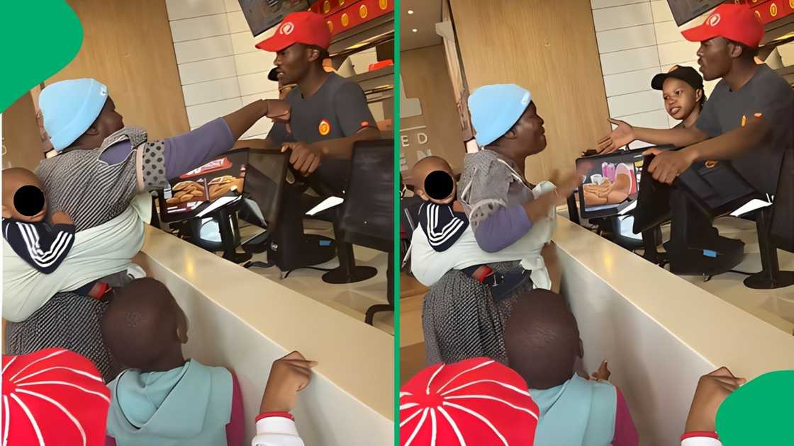 Staff members attempted to calm down the upset customer during the heated store dispute