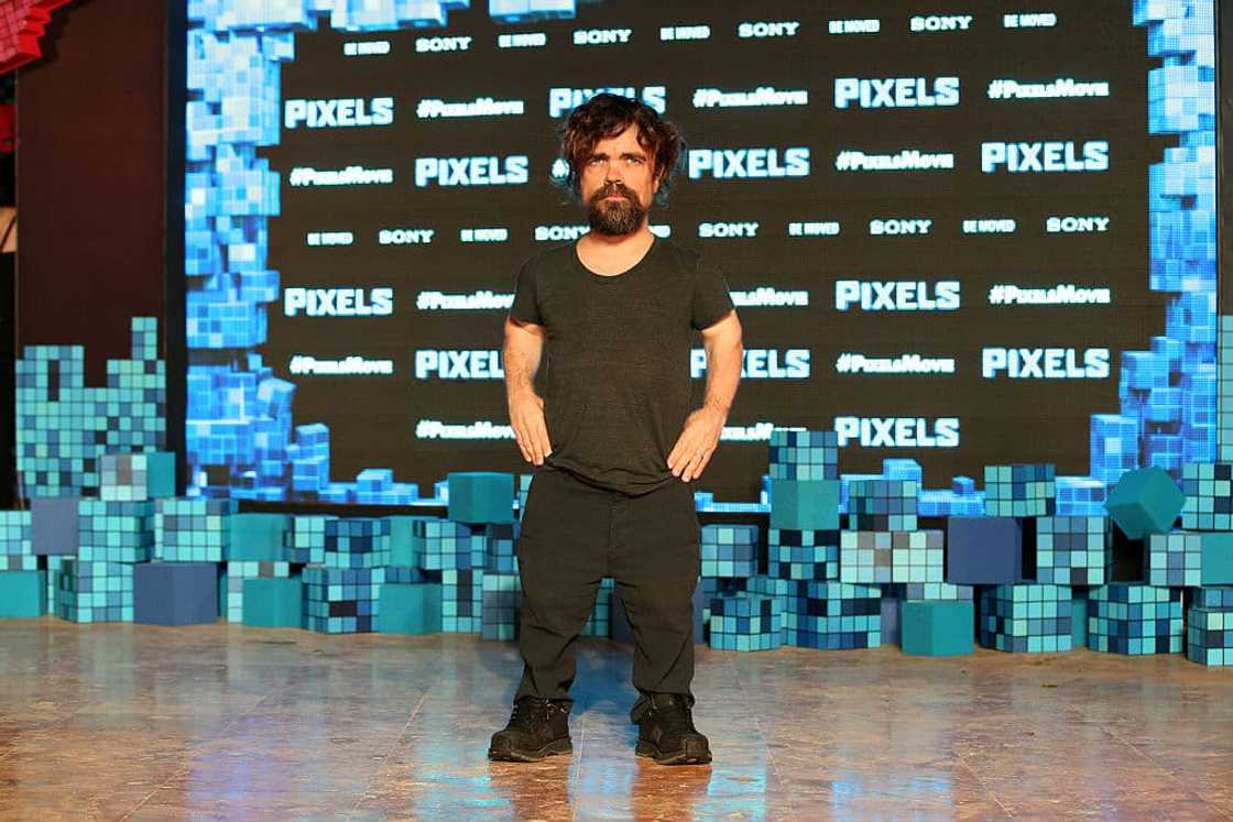 Peter Dinklage at the "Pixels" photo call during Summer Of Sony Pictures Entertainment 2015. Peter Dinklage at the "Pixels" photo call during Summer Of Sony Pictures Entertainment 2015.