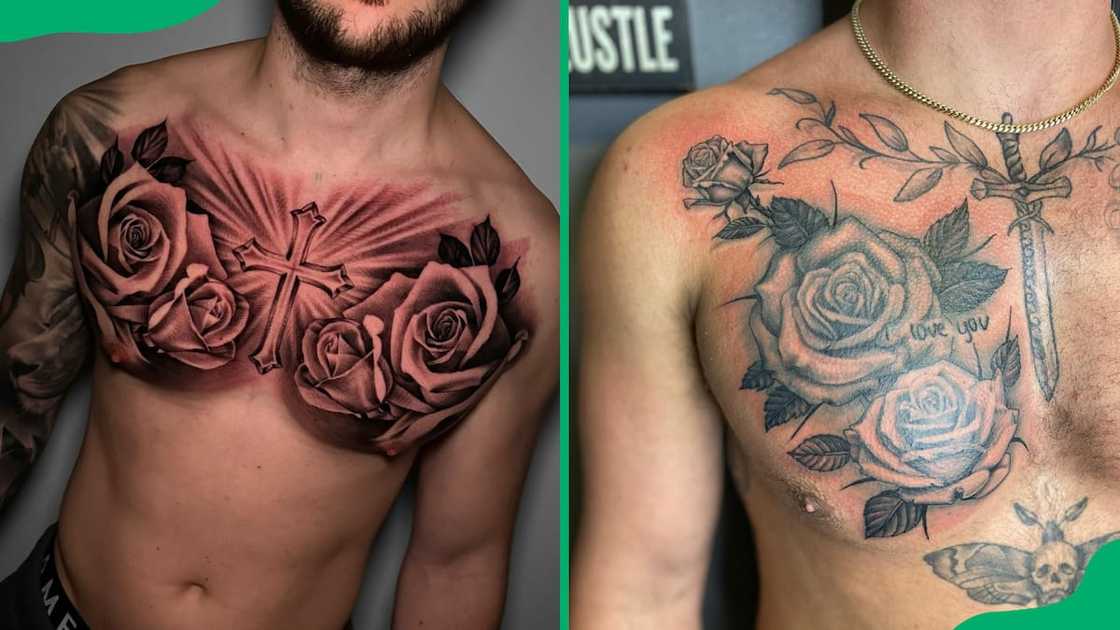 Rose chest tattoos Rose chest tattoos
