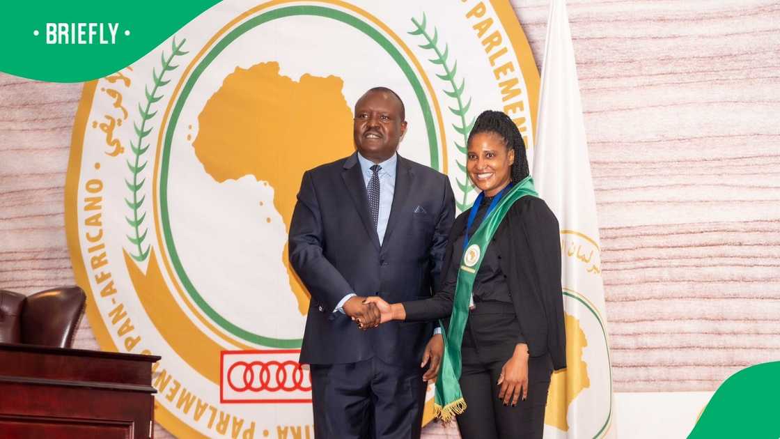 Duduzile Zuma-Sambudla was sworn in as an MP at the Pan African Parliament Duduzile Zuma-Sambudla was sworn in as an MP at the Pan African Parliament
