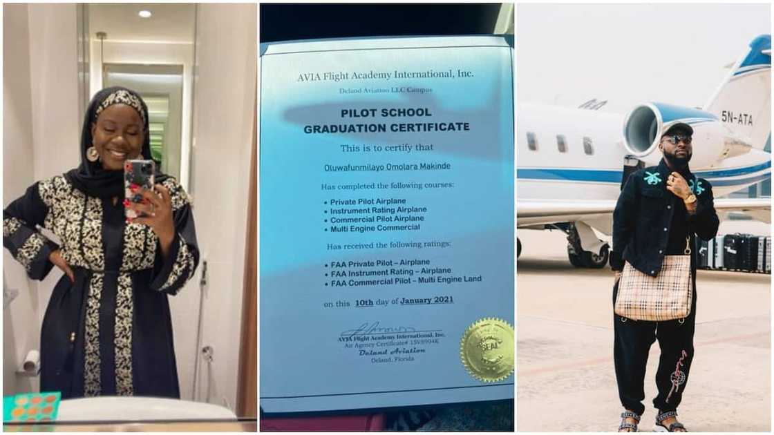 Nigerian lady begs Davido to employ her as his pilot, shows off license certificate, stirs reactions Nigerian lady begs Davido to employ her as his pilot, shows off license certificate, stirs reactions