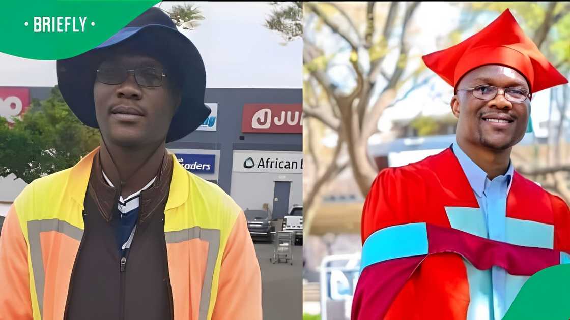 A young man shared his story of being a car guard to bagging a PhD degree.