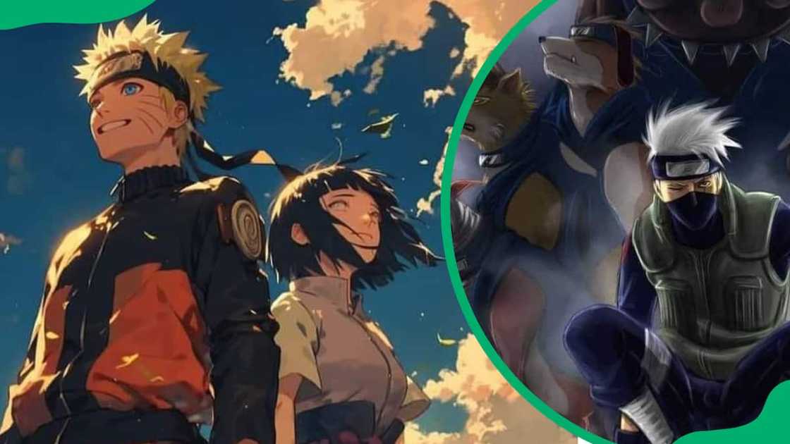 Sasuke and Kakashi with his beloved pets Sasuke and Kakashi with his beloved pets