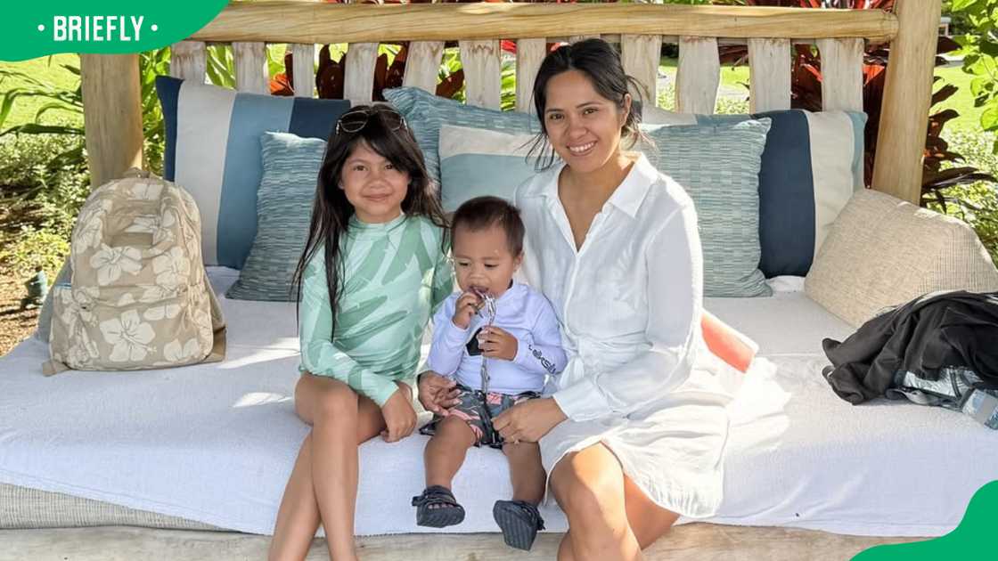 Maia Kealoha, her brother, and her mother, Brittney