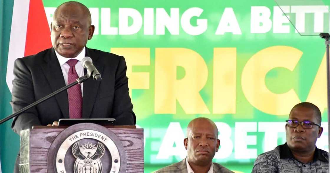 President Cyril Ramaphosa delivering a keynote address at the national #AfricaDay celebrations at the Cradle of Humankind in Krugersdorp