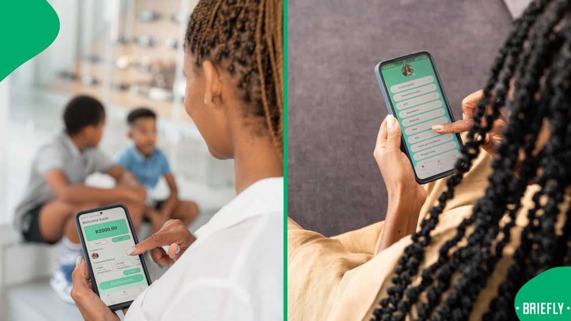 Women using the app Squirrel Away. Women using the app Squirrel Away.