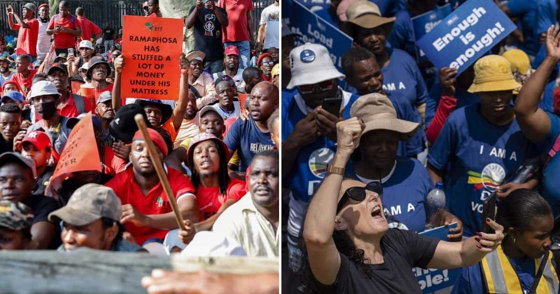 The EFF blamed the DA for criminality during the national shutdown The EFF blamed the DA for criminality during the national shutdown