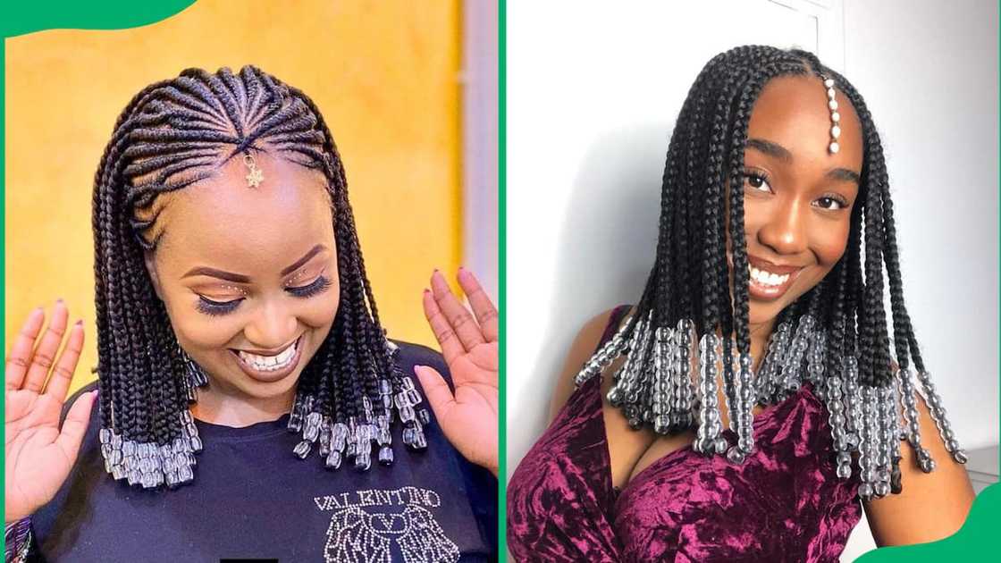Shoulder-length Fulani braids Shoulder-length Fulani braids