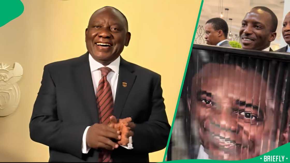 The president acknowledged the young artists and continued moving The president acknowledged the young artists and continued moving