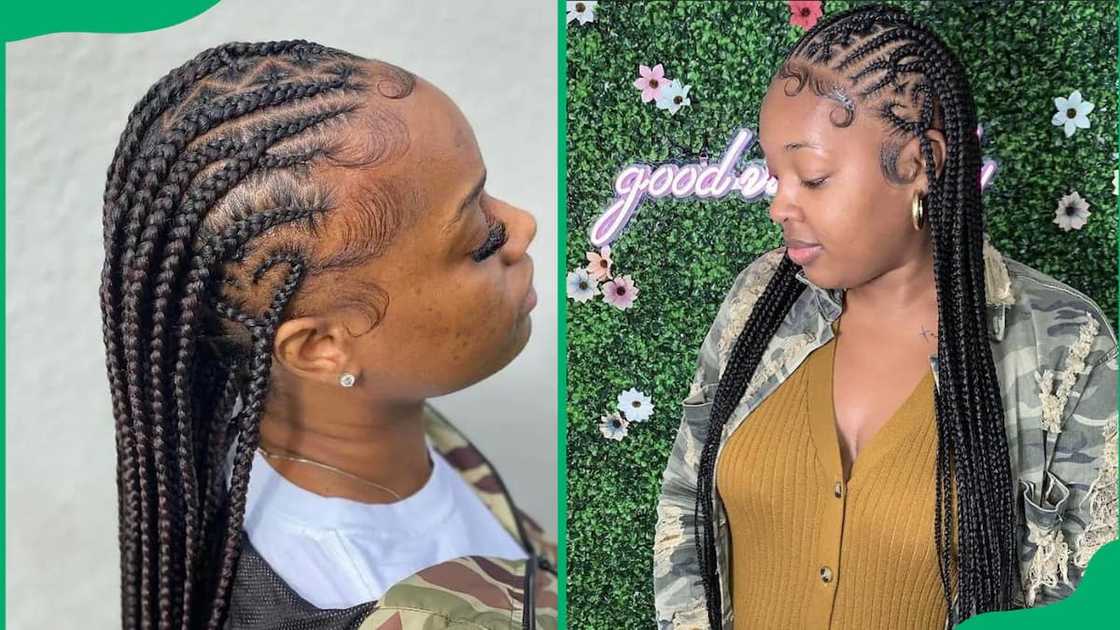 Heart-styled Fulani braids Heart-styled Fulani braids