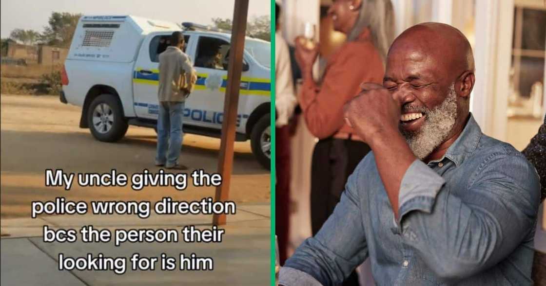 Uncle misleading the cops Uncle misleading the cops