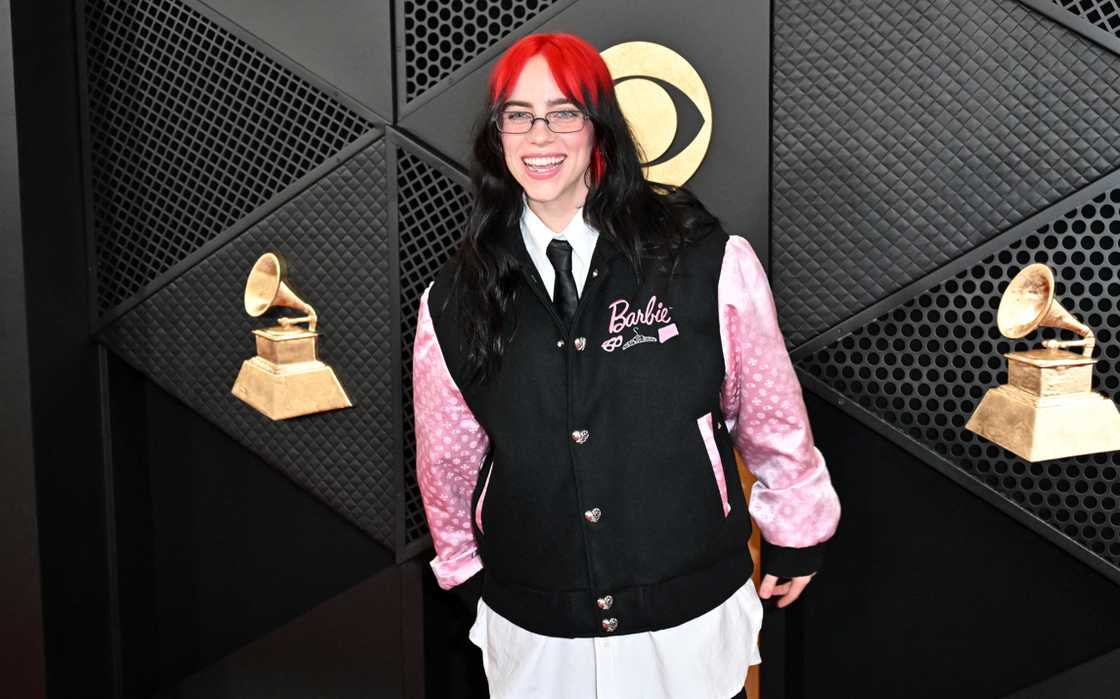 Billie Eilish arrives for the 66th Annual Grammy Awards at the Crypto.com Arena in Los Angeles