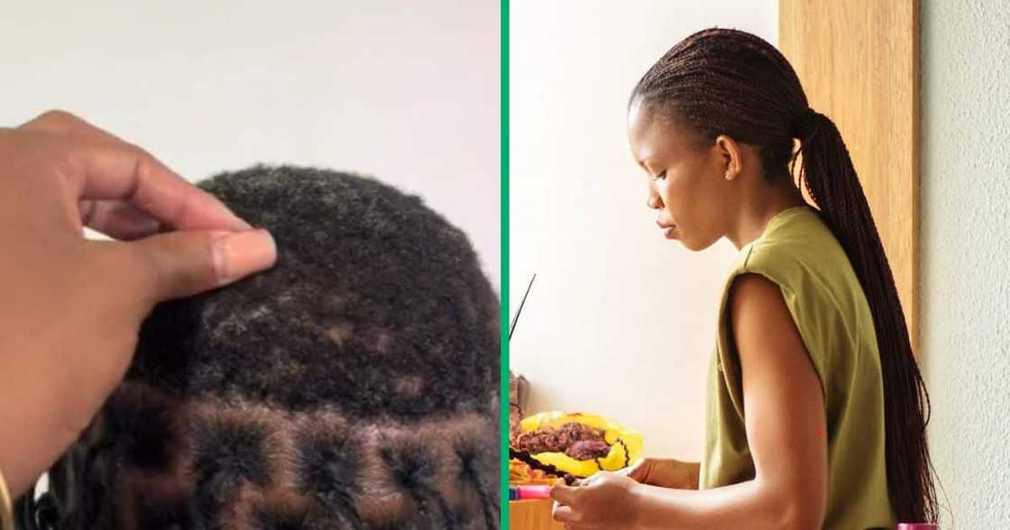 TikTok video shows Pretoria braider in Soshanguve braids hair TikTok video shows Pretoria braider in Soshanguve braids hair