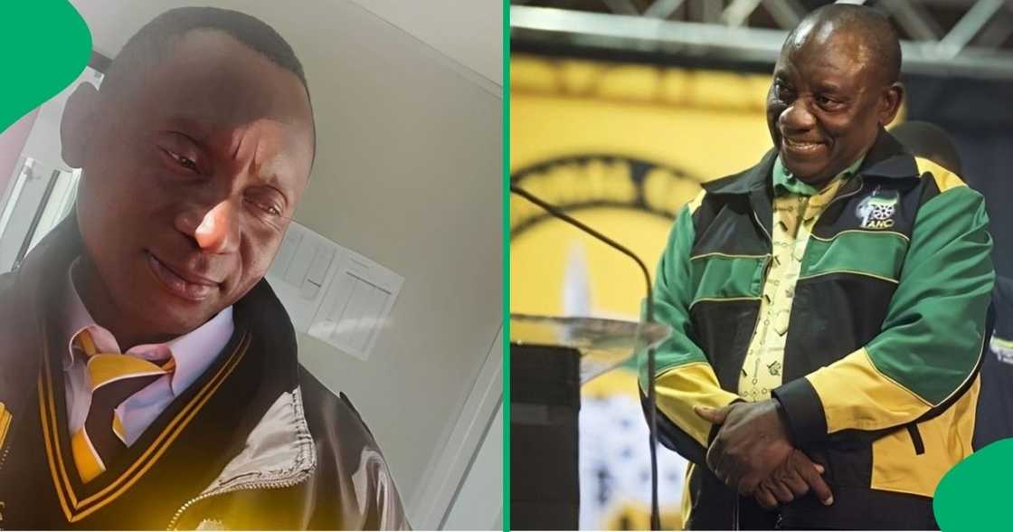 A man that looked like Cyril Ramaphosa was spotted by two ladies. A man that looked like Cyril Ramaphosa was spotted by two ladies.