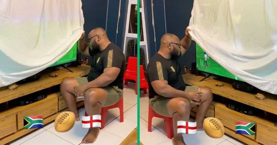 A man shared a video of how he managed his stress during the semi-finals. A man shared a video of how he managed his stress during the semi-finals.