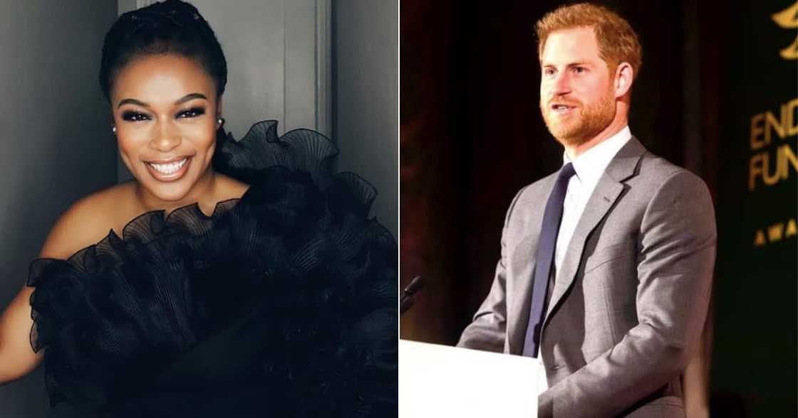 Nomzamo Mbatha meets Prince Harry and rubs shoulders with more public figures