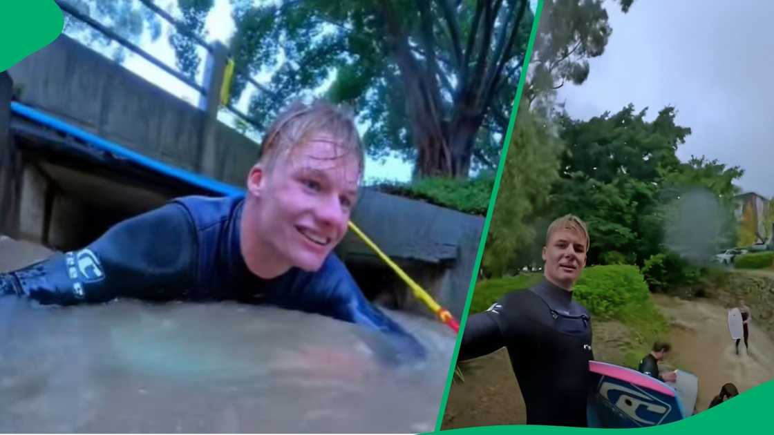 Man races friends in storm water drainage in TikTok video