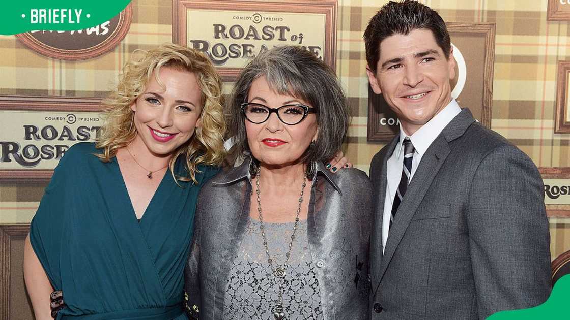 Actors Alicia Goranson, Roseanne Barr and Michael Fishman (L-R) at the Comedy Central Roast of Roseanne Barr in 2012