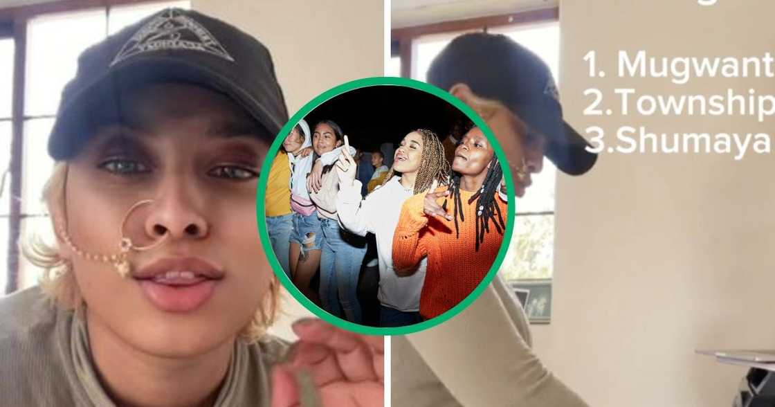 Young woman trends for her taste in music. Young woman trends for her taste in music.