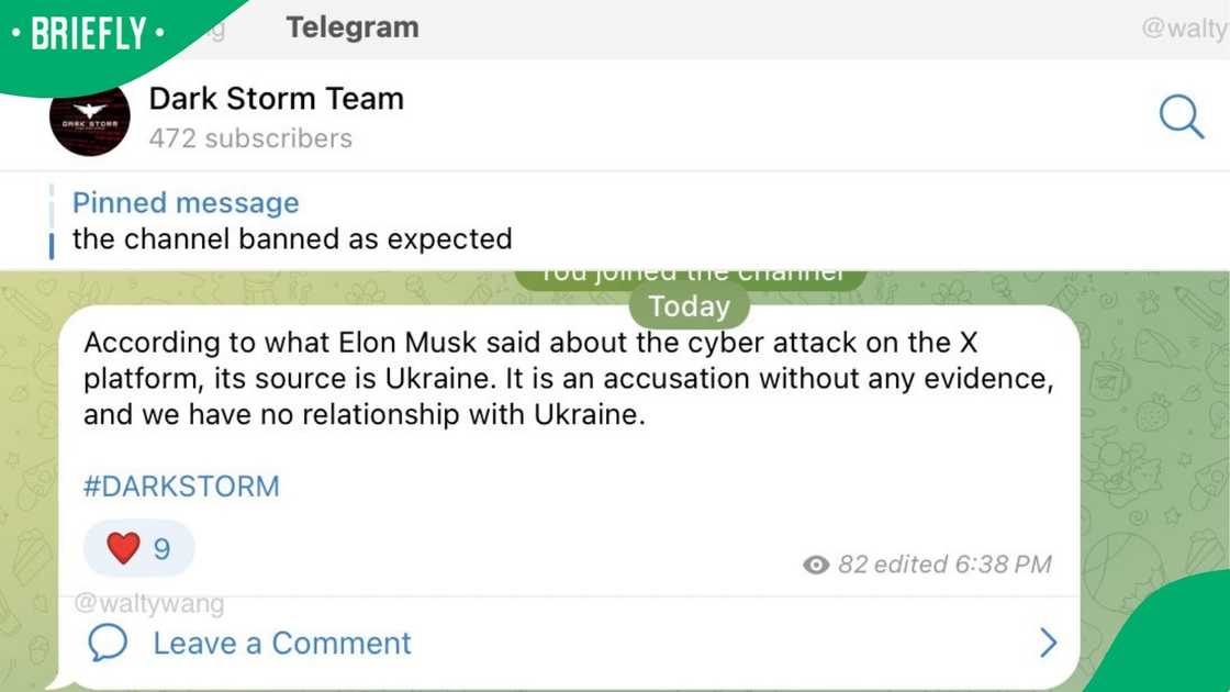 A screenshot of a Telegram post.