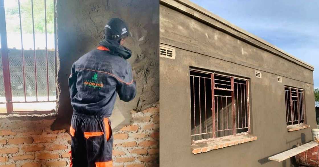 Home building, construction, Mzansi, handiwork, hard worker, cement, brick walls, viral news, trending news Home building, construction, Mzansi, handiwork, hard worker, cement, brick walls, viral news, trending news