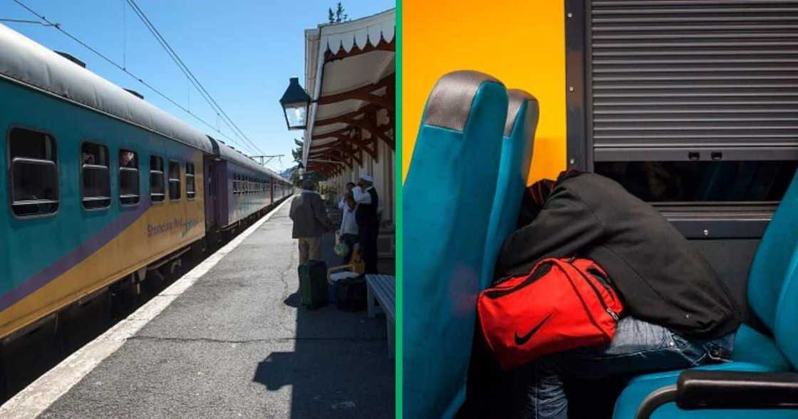 A man slept on the Shosholoza Meyl A man slept on the Shosholoza Meyl