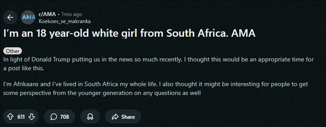 A screenshot of a Reddit post gave people a platform to ask any questions A screenshot of a Reddit post gave people a platform to ask any questions