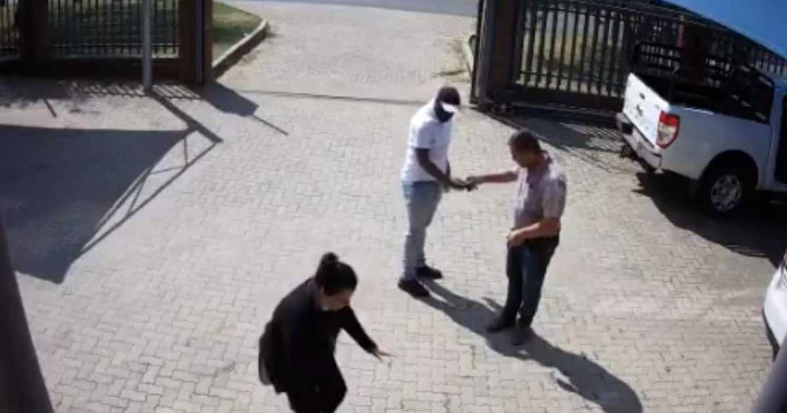 Hair Raising Clip Shows SA Man and Woman Getting Robbed by Armed Thug