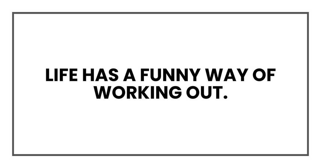 Life has a funny way of working out.