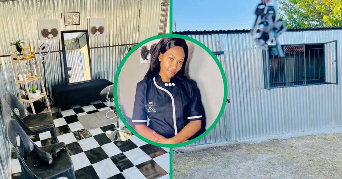 A lady in North West with a hair salon who opened her business in a shack A lady in North West with a hair salon who opened her business in a shack
