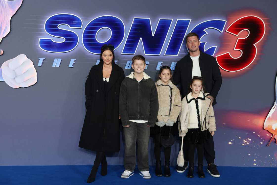 Jacqueline Jossa, Dan Osborne and their children in London, England.