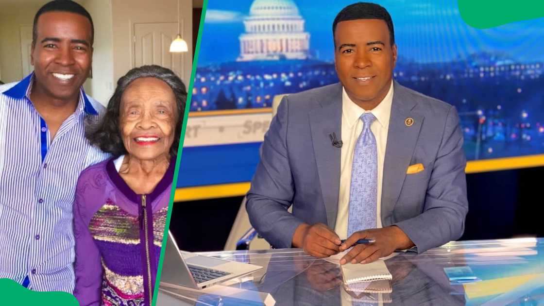 Journalist Kevin Corke with his late mom Journalist Kevin Corke with his late mom